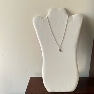 Brand New Women’s Double Cross Silver Long Necklace